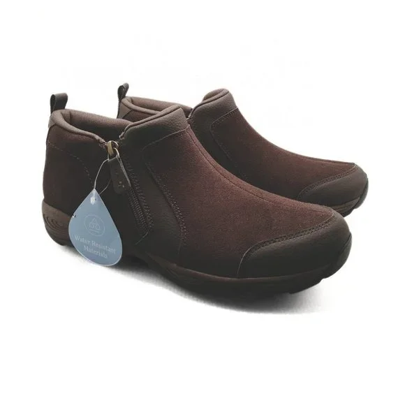 Easy Spirit Dark Brown Suede Evony Booties Ankle Boots Size 9.5M - Picture 2 of 14